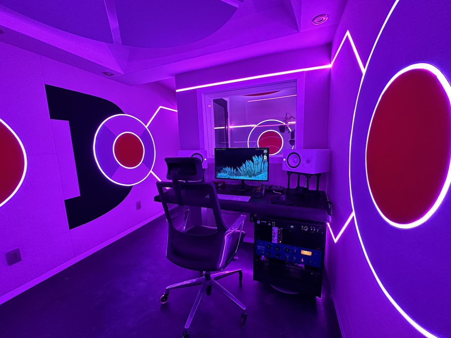 The Vault portal wall and vocal booth